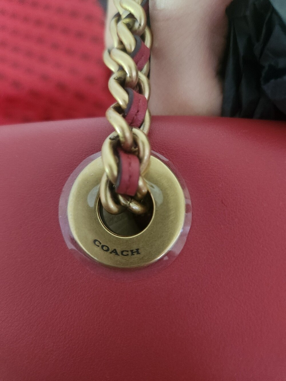 New COACH Shoulder Bag with Floral Turn-Lock - Picture 5 of 8